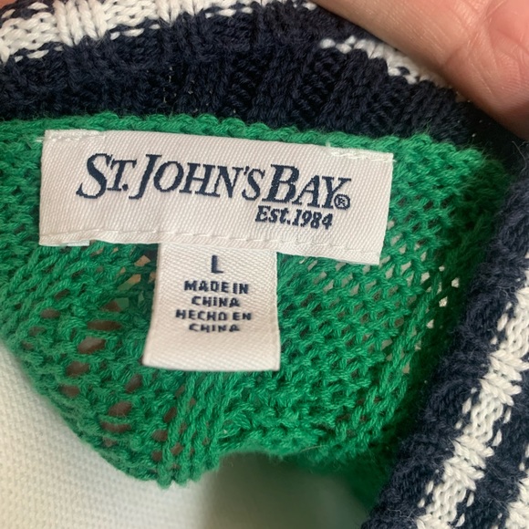 St. John’s Bay Green Cable Knit Sweater Size Large - Picture 4 of 4